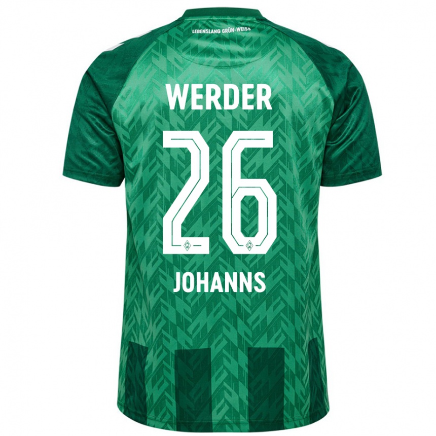 Kids Football Lennart Johanns #26 Green Home Jersey 2024/25 T-Shirt Uk