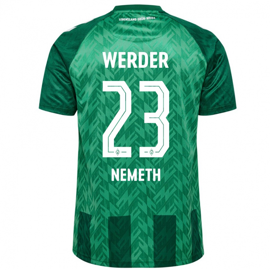 Kids Football Hanna Nemeth #23 Green Home Jersey 2024/25 T-Shirt Uk