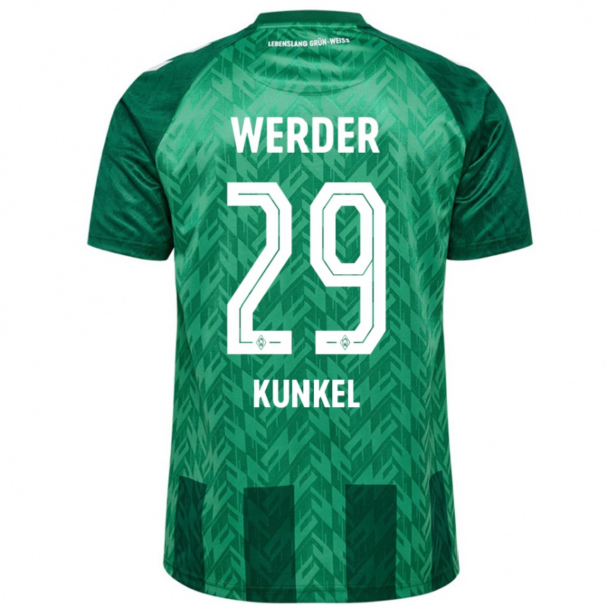 Kids Football Melina Kunkel #29 Green Home Jersey 2024/25 T-Shirt Uk