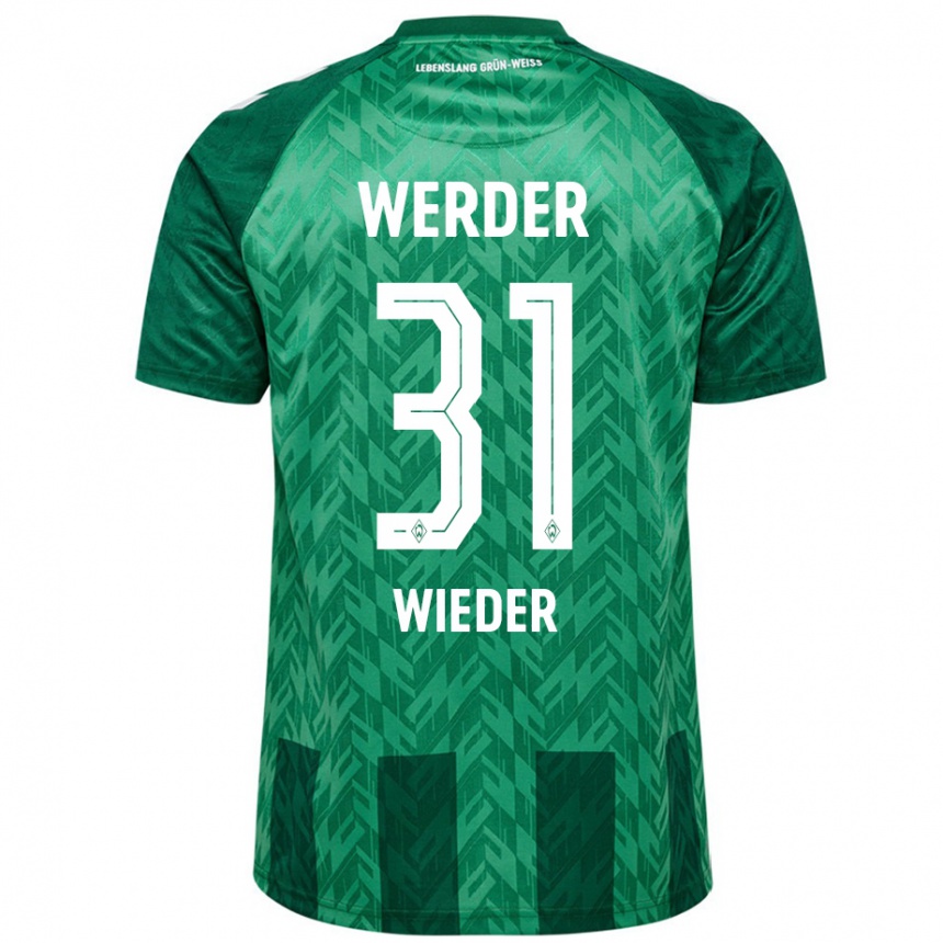 Kids Football Verena Wieder #31 Green Home Jersey 2024/25 T-Shirt Uk