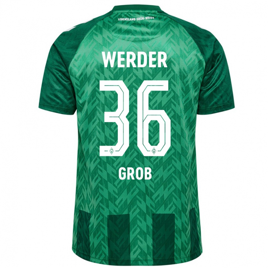 Kids Football Christian Groß #36 Green Home Jersey 2024/25 T-Shirt Uk