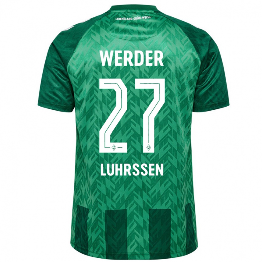 Kids Football Nina Luhrssen #27 Green Home Jersey 2024/25 T-Shirt Uk