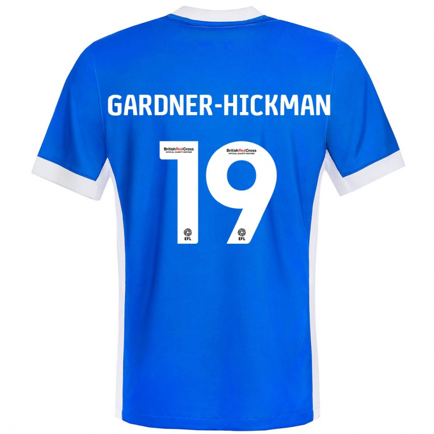 Kids Football Taylor Gardner-Hickman #19 Blue White Home Jersey 2024/25 T-Shirt Uk