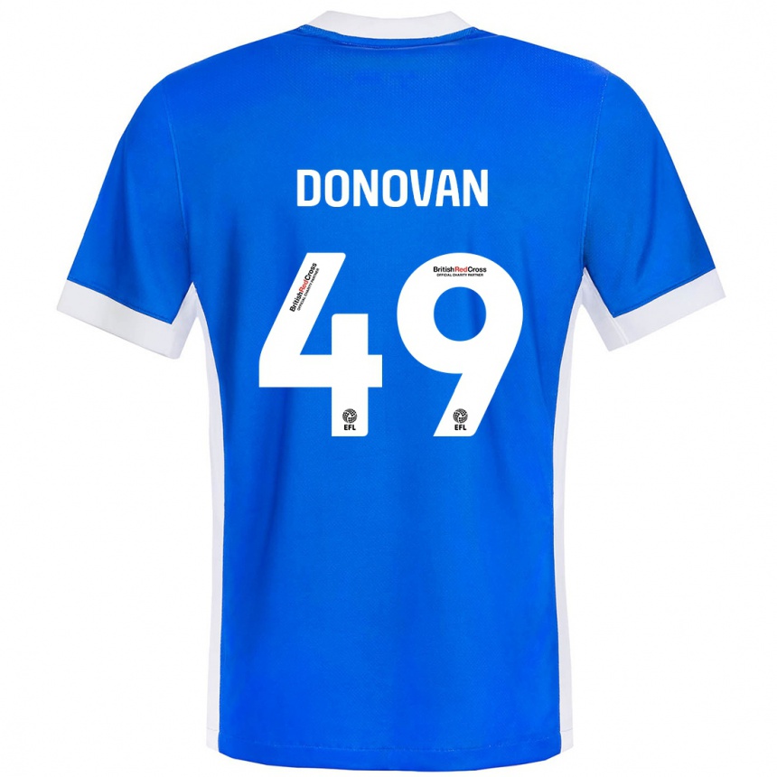 Kids Football Romelle Donovan #49 Blue White Home Jersey 2024/25 T-Shirt Uk