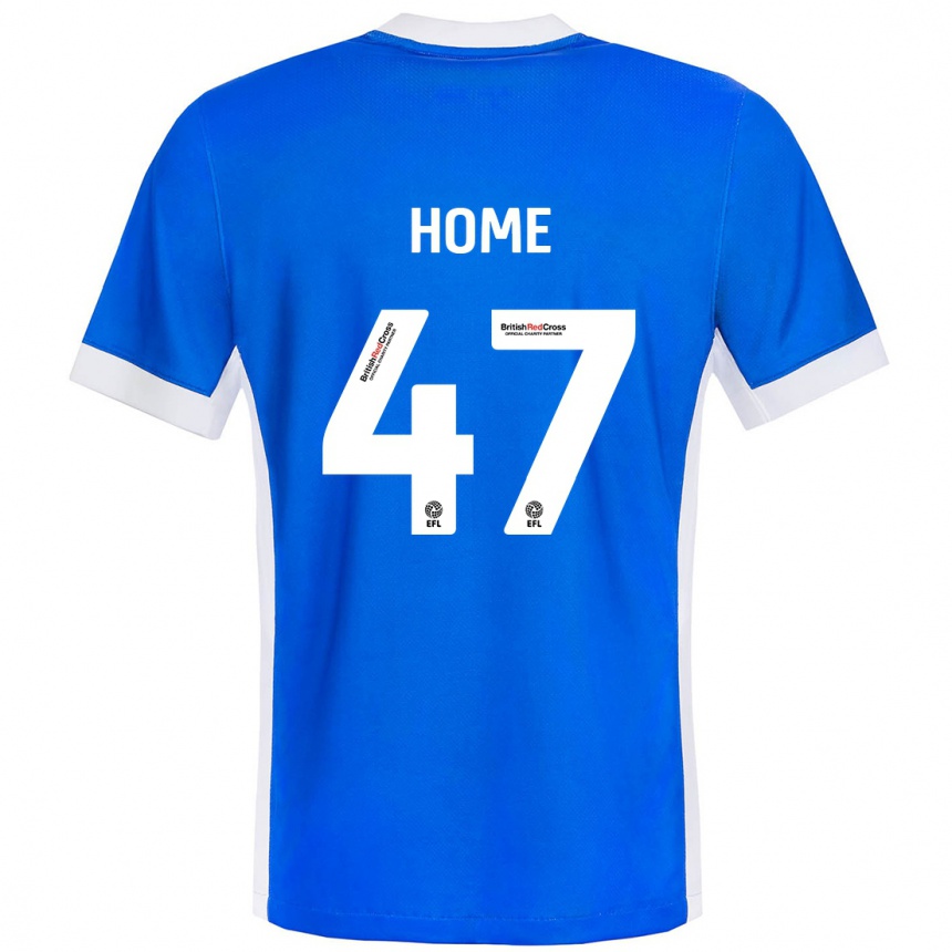 Kids Football Josh Home #47 Blue White Home Jersey 2024/25 T-Shirt Uk