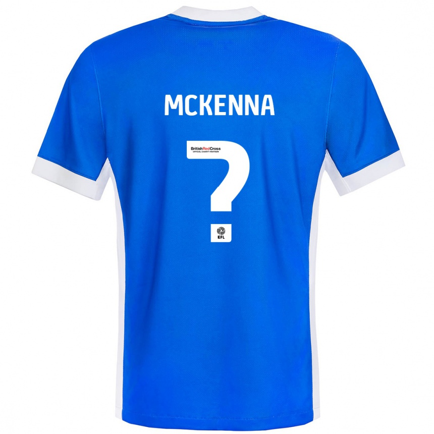 Kids Football Rebecca Mckenna #0 Blue White Home Jersey 2024/25 T-Shirt Uk