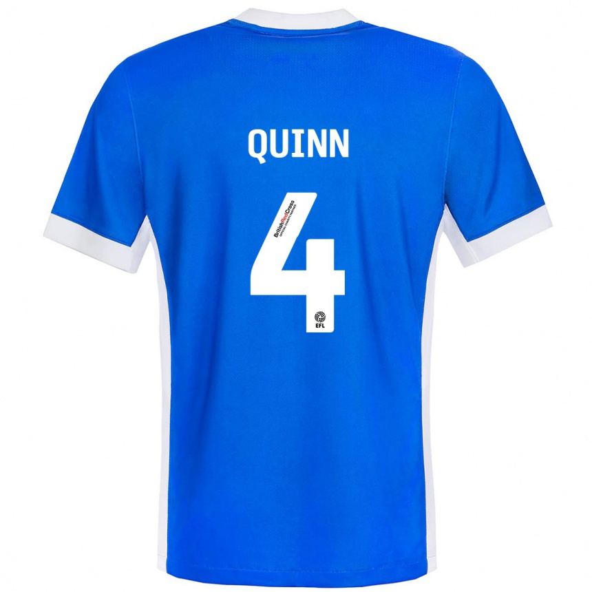 Kids Football Louise Catherine Quinn #4 Blue White Home Jersey 2024/25 T-Shirt Uk