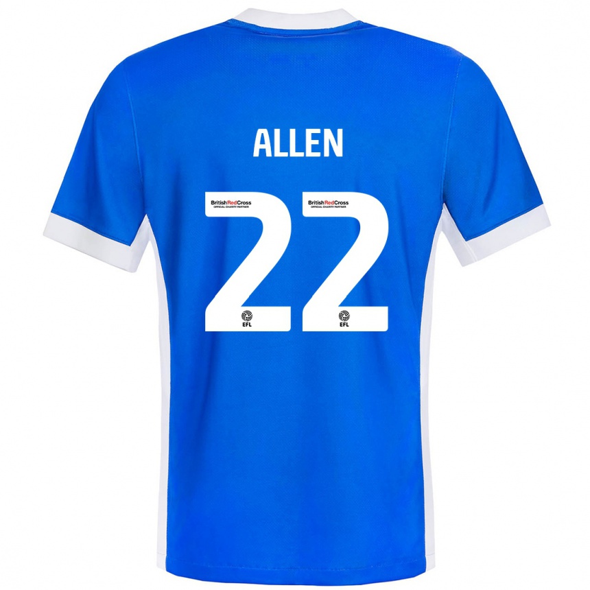 Kids Football Remi Allen #22 Blue White Home Jersey 2024/25 T-Shirt Uk