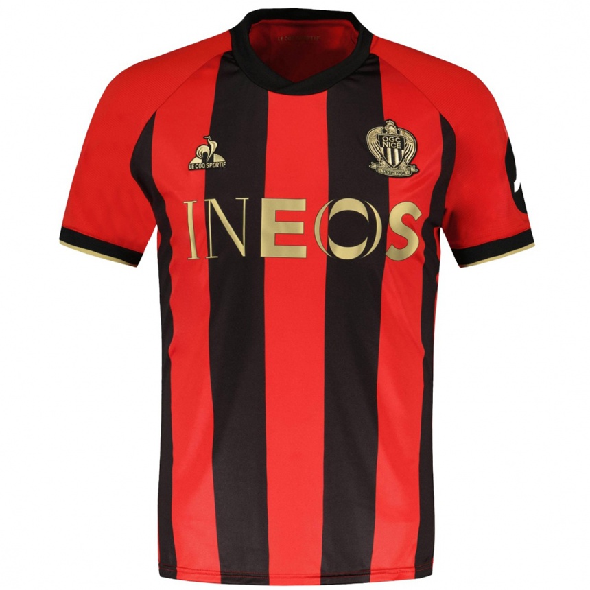 Kids Football Your Name #0 Red Black Home Jersey 2024/25 T-Shirt Uk