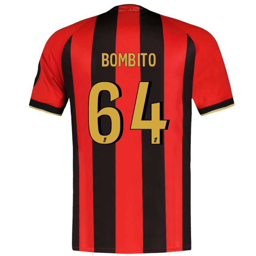 Kids Football Moïse Bombito #64 Red Black Home Jersey 2024/25 T-Shirt Uk