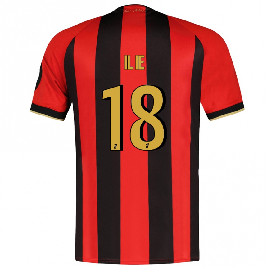 Kids Football Rareș Ilie #18 Red Black Home Jersey 2024/25 T-Shirt Uk