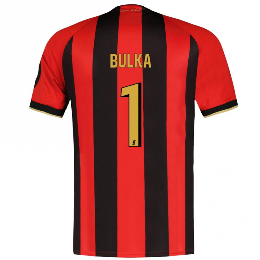 Kids Football Marcin Bulka #1 Red Black Home Jersey 2024/25 T-Shirt Uk