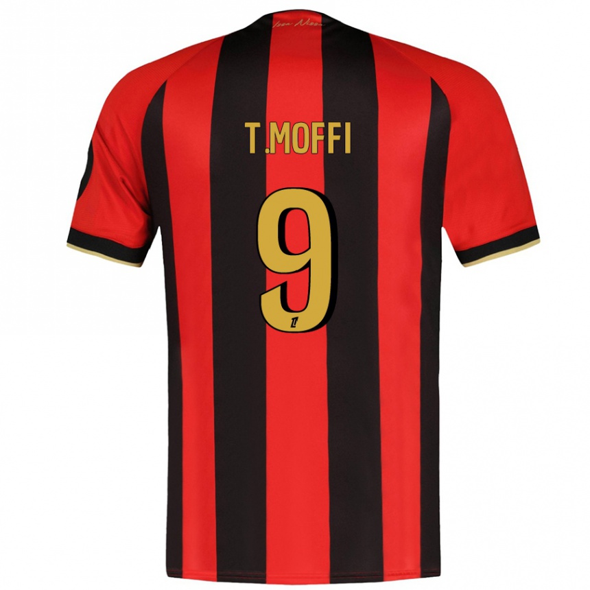 Kids Football Terem Moffi #9 Red Black Home Jersey 2024/25 T-Shirt Uk