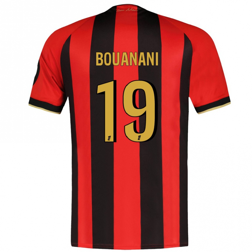 Kids Football Badredine Bouanani #19 Red Black Home Jersey 2024/25 T-Shirt Uk