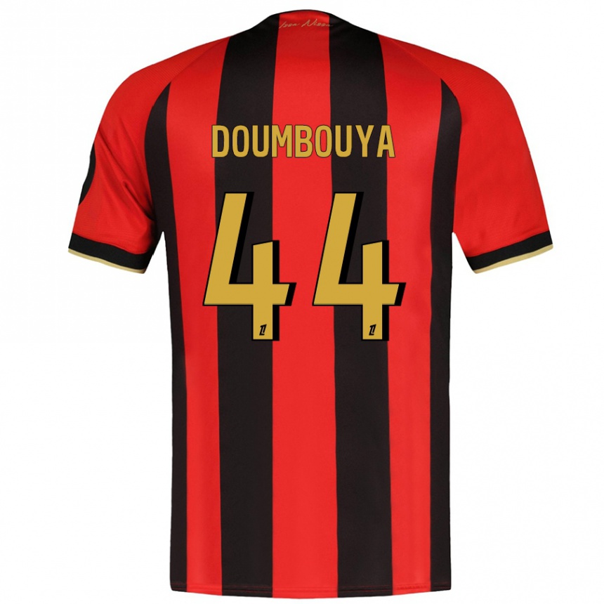 Kids Football Amidou Doumbouya #44 Red Black Home Jersey 2024/25 T-Shirt Uk