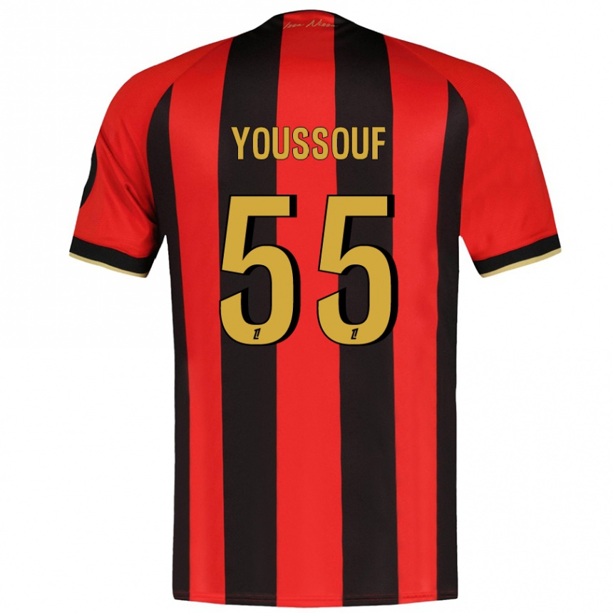 Kids Football Youssouf Ndayishimiye #55 Red Black Home Jersey 2024/25 T-Shirt Uk