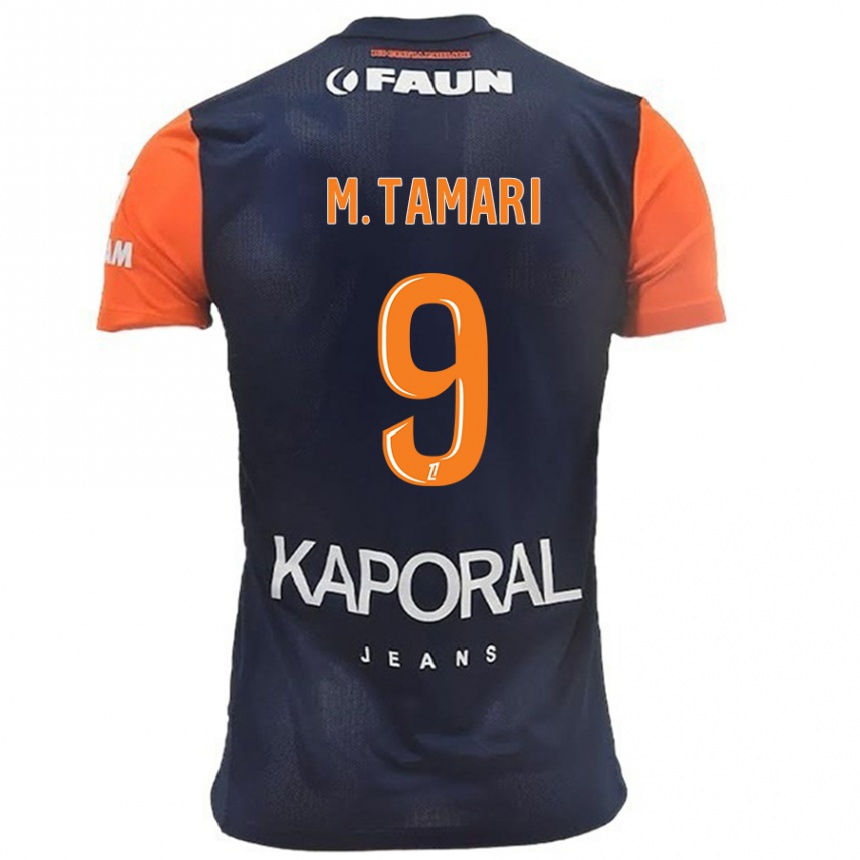 Kids Football Mousa Tamari #9 Navy Blue Orange Home Jersey 2024/25 T-Shirt Uk