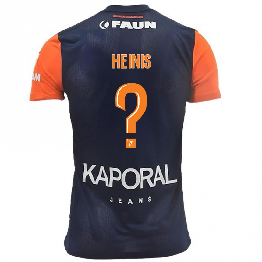 Kids Football Keahinui Heinis #0 Navy Blue Orange Home Jersey 2024/25 T-Shirt Uk