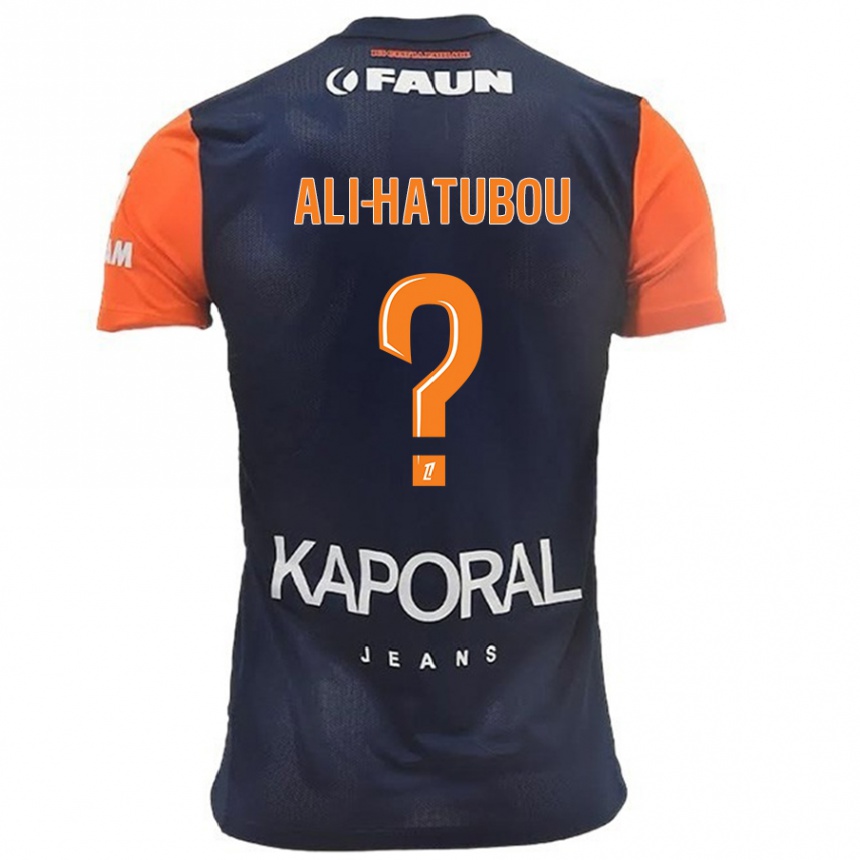 Kids Football Fayad Ali-Hatubou #0 Navy Blue Orange Home Jersey 2024/25 T-Shirt Uk