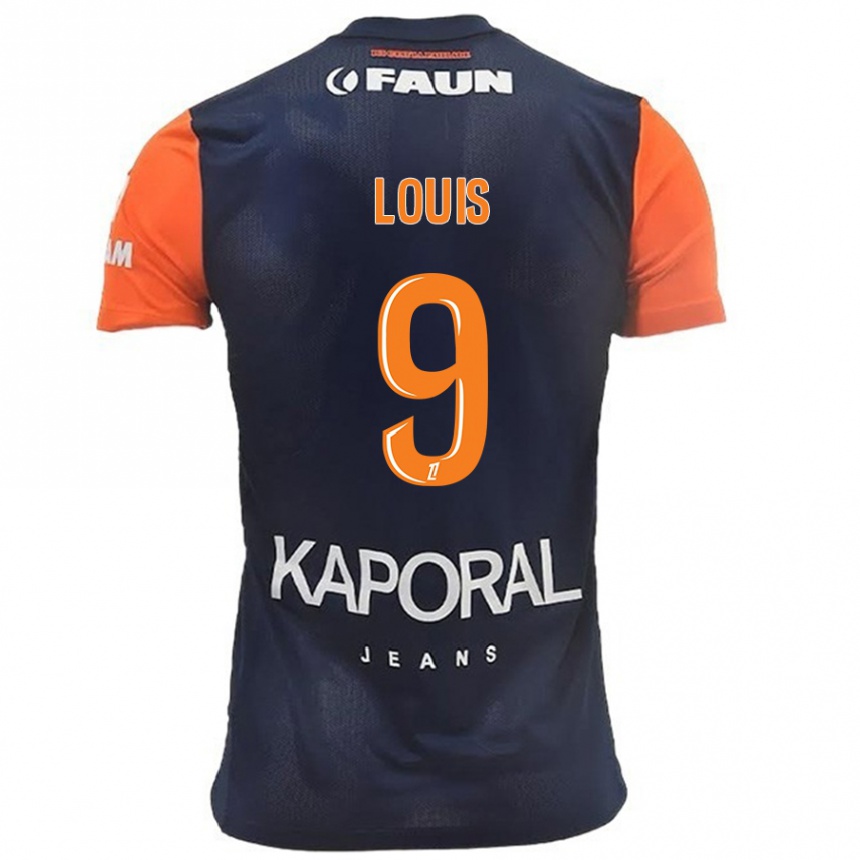 Kids Football Kethna Louis #9 Navy Blue Orange Home Jersey 2024/25 T-Shirt Uk