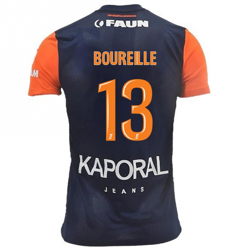 Kids Football Celeste Boureille #13 Navy Blue Orange Home Jersey 2024/25 T-Shirt Uk