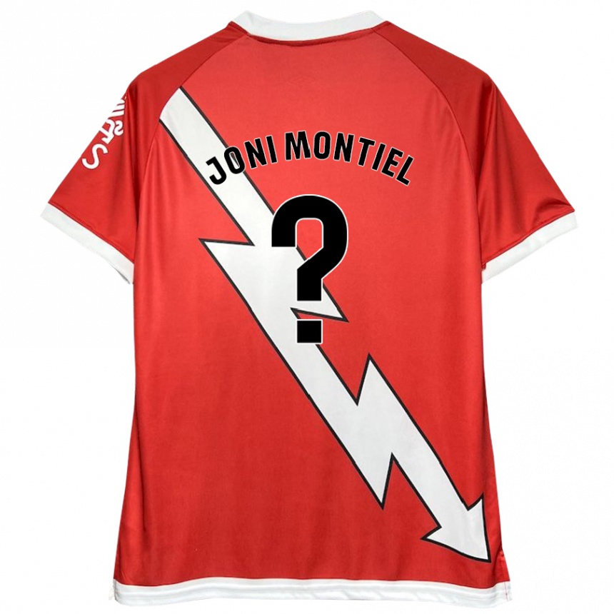 Kids Football Joni Montiel #0 White Red Home Jersey 2024/25 T-Shirt Uk