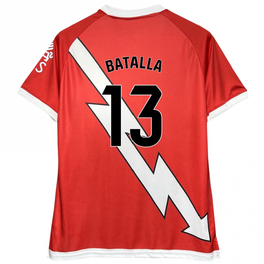 Kids Football Augusto Batalla #13 White Red Home Jersey 2024/25 T-Shirt Uk