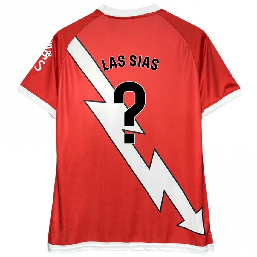 Kids Football Marco De Las Sías #0 White Red Home Jersey 2024/25 T-Shirt Uk