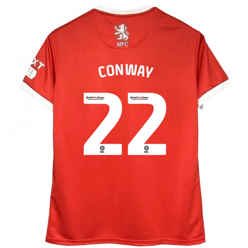 Kids Football Tommy Conway #22 Red White Home Jersey 2024/25 T-Shirt Uk