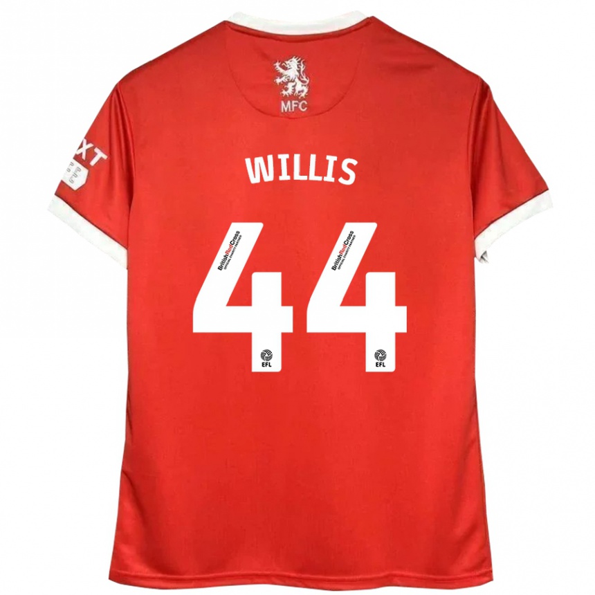 Kids Football Pharrell Willis #44 Red White Home Jersey 2024/25 T-Shirt Uk