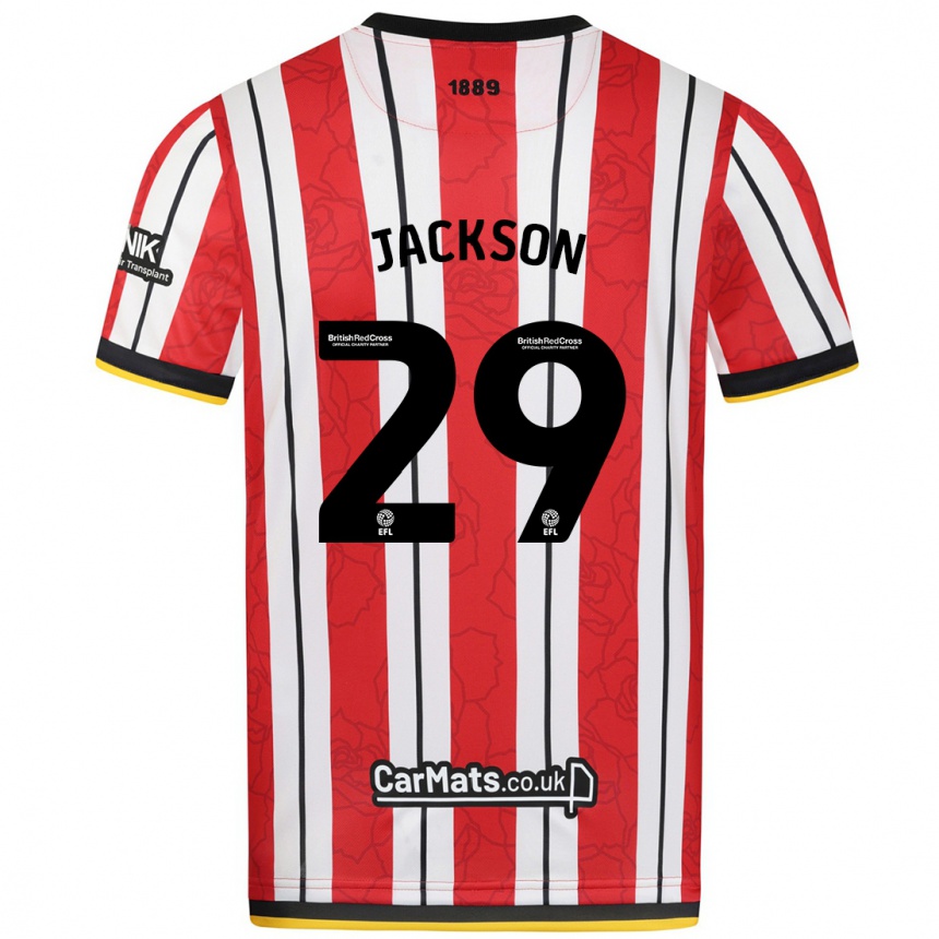 Kids Football Fallon Olivia Connolly-Jackson #29 Red White Stripes Home Jersey 2024/25 T-Shirt Uk