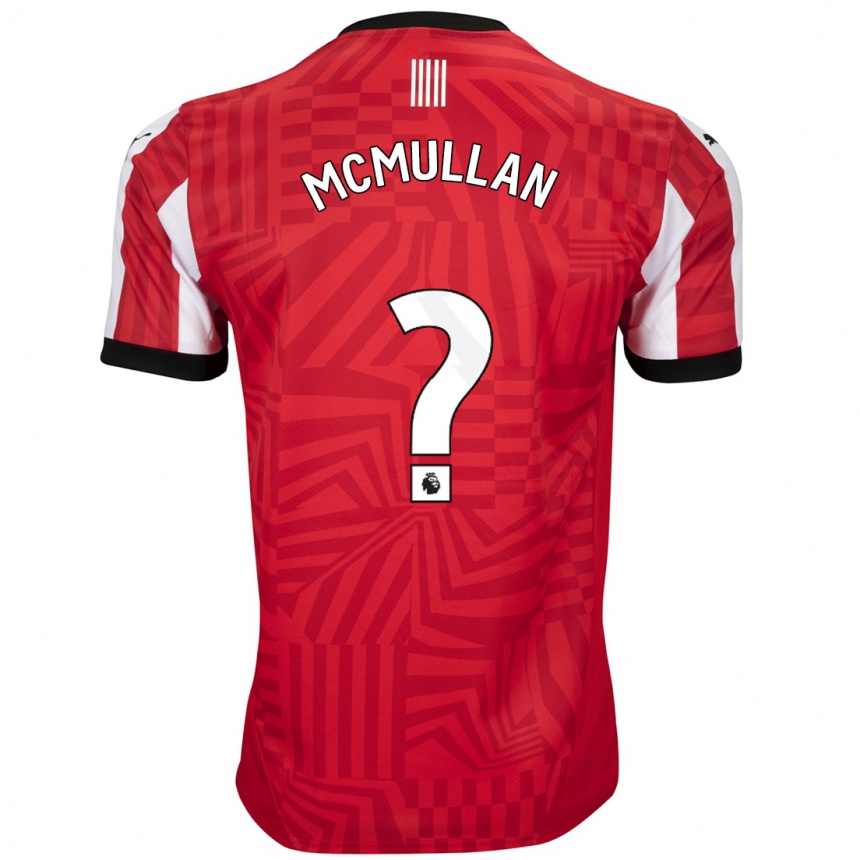 Kids Football Korban Mcmullan #0 Red White Home Jersey 2024/25 T-Shirt Uk