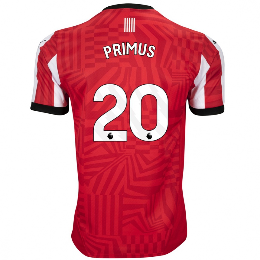 Kids Football Atlanta Primus #20 Red White Home Jersey 2024/25 T-Shirt Uk