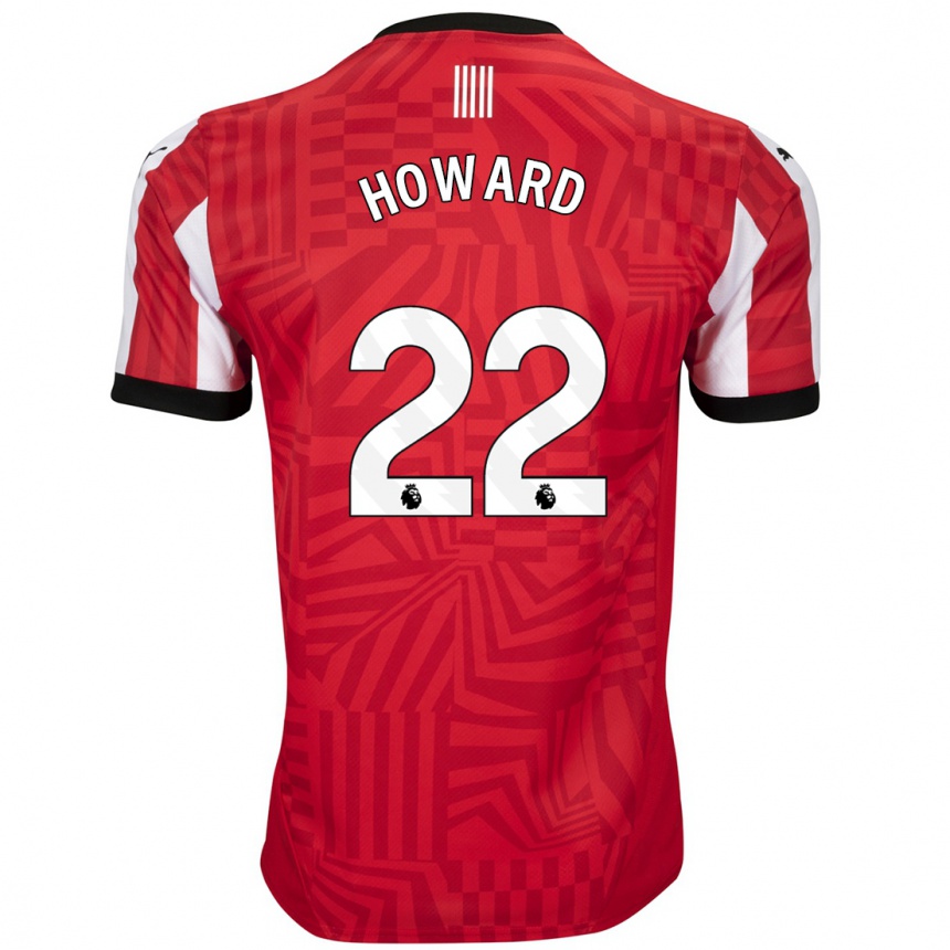 Kids Football Bethany-May Howard #22 Red White Home Jersey 2024/25 T-Shirt Uk