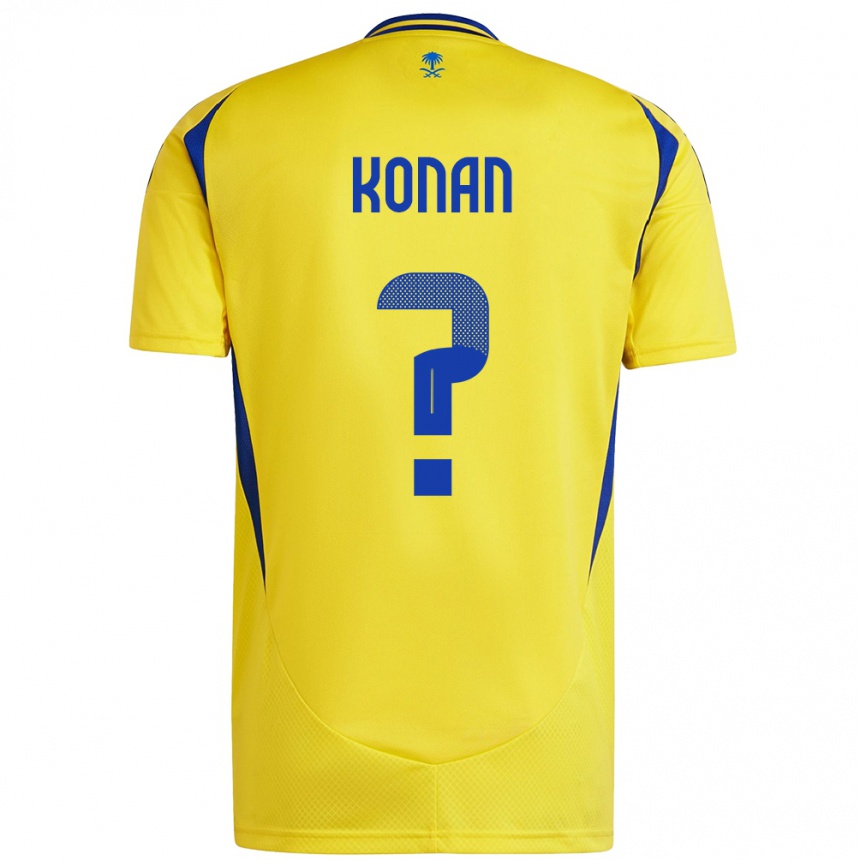 Kids Football Ghislain Konan #0 Yellow Blue Home Jersey 2024/25 T-Shirt Uk