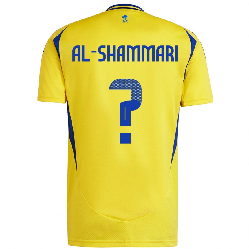 Kids Football Mansour Al-Shammari #0 Yellow Blue Home Jersey 2024/25 T-Shirt Uk