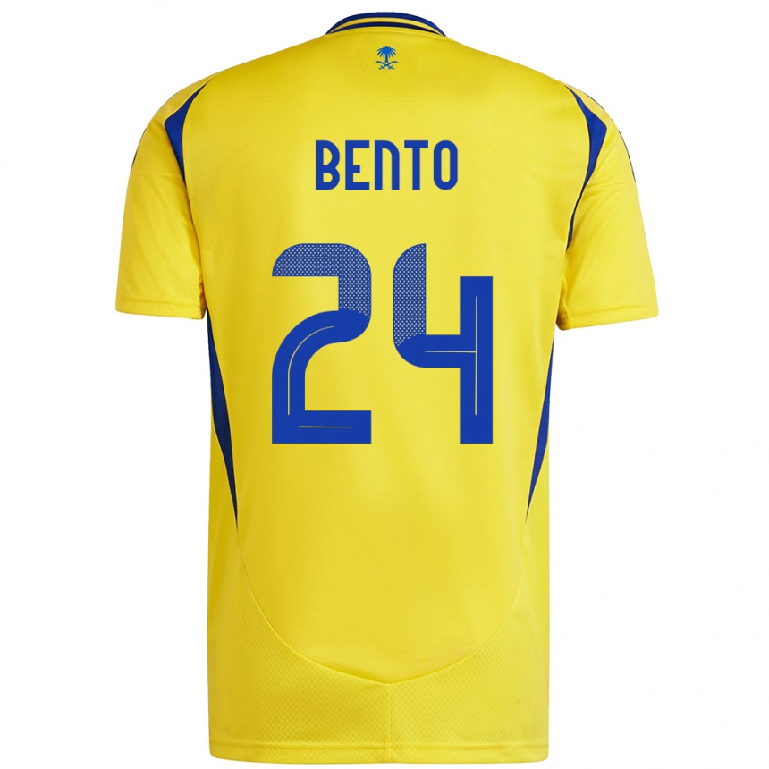 Kids Football Bento #24 Yellow Blue Home Jersey 2024/25 T-Shirt Uk