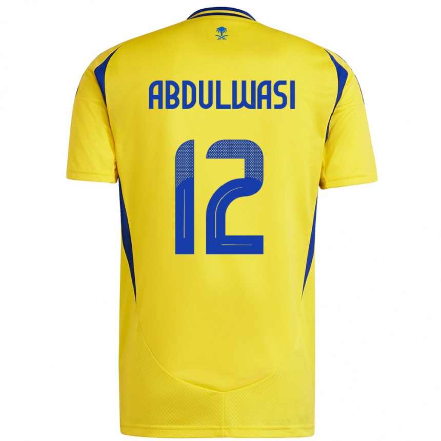 Kids Football Dalal Abdulwasi #12 Yellow Blue Home Jersey 2024/25 T-Shirt Uk