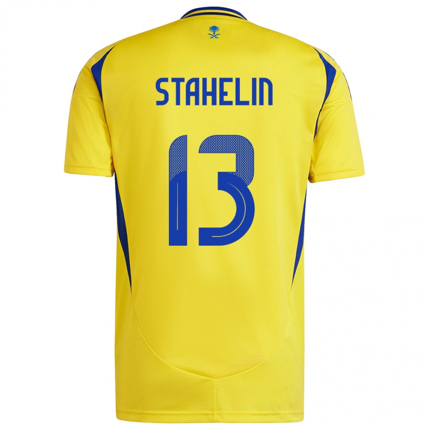 Kids Football Izabela Stahelin #13 Yellow Blue Home Jersey 2024/25 T-Shirt Uk