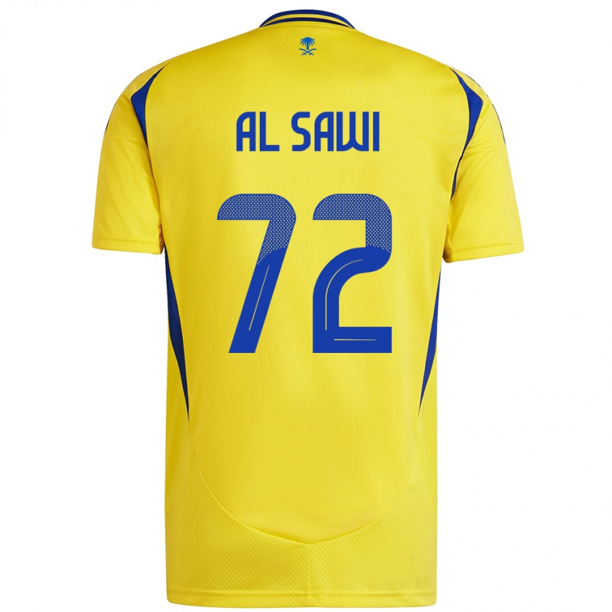 Kids Football Etaf Al-Sawi #72 Yellow Blue Home Jersey 2024/25 T-Shirt Uk