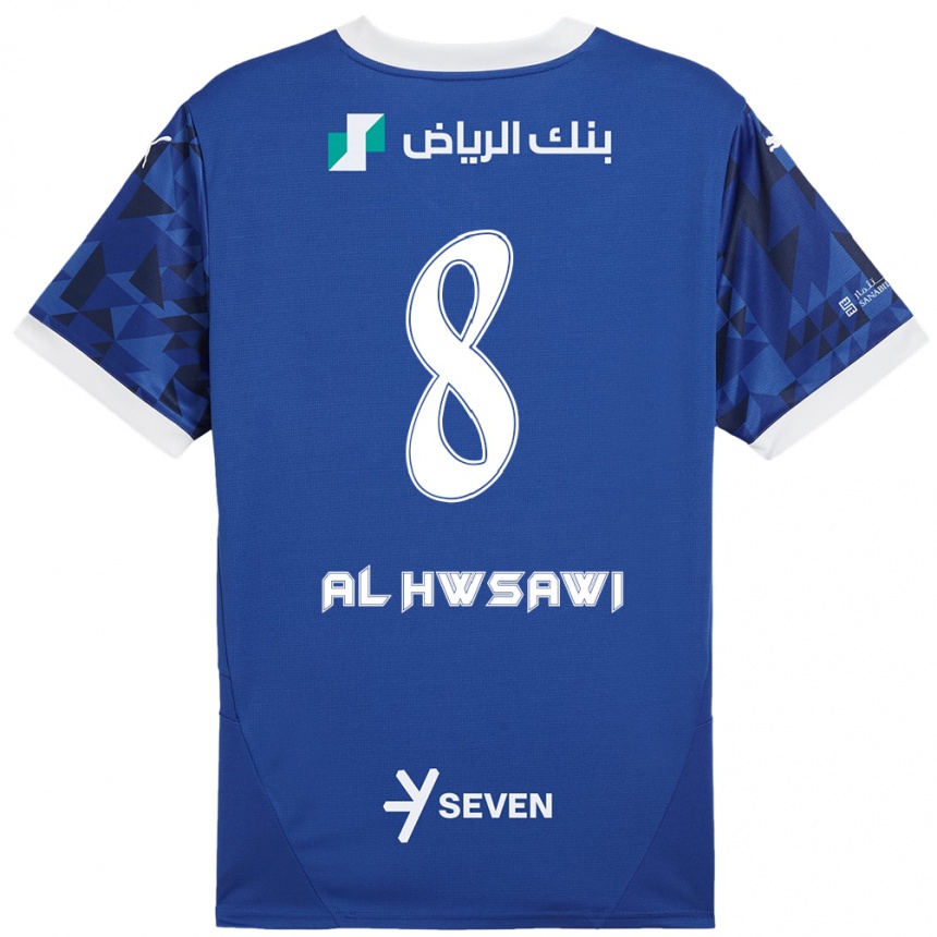 Kids Football Al Bandari Al-Hwsawi #8 Dark Blue White Home Jersey 2024/25 T-Shirt Uk