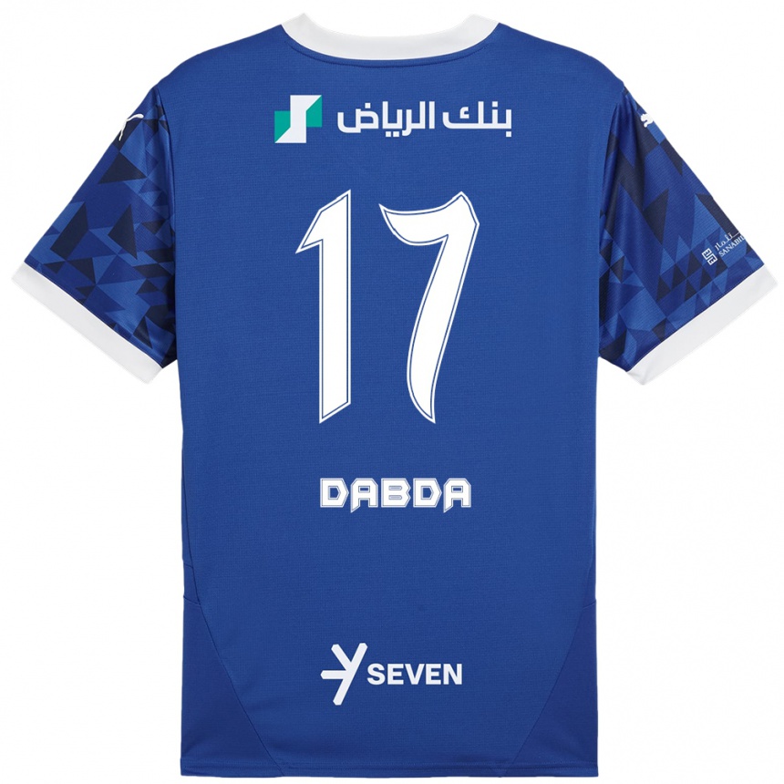 Kids Football Claudia Dabda #17 Dark Blue White Home Jersey 2024/25 T-Shirt Uk