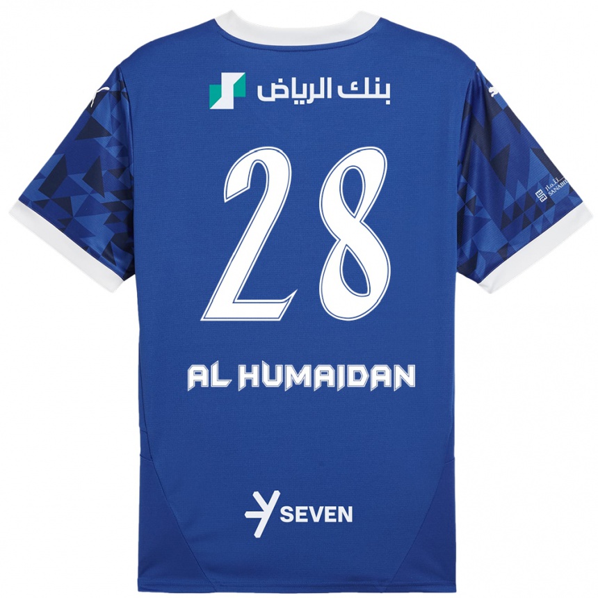 Kids Football Fay Al-Humaidan #28 Dark Blue White Home Jersey 2024/25 T-Shirt Uk