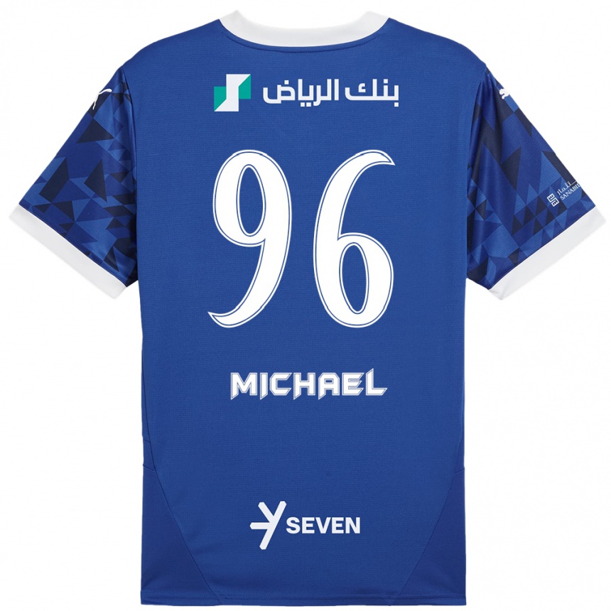 Kids Football Michael #96 Dark Blue White Home Jersey 2024/25 T-Shirt Uk