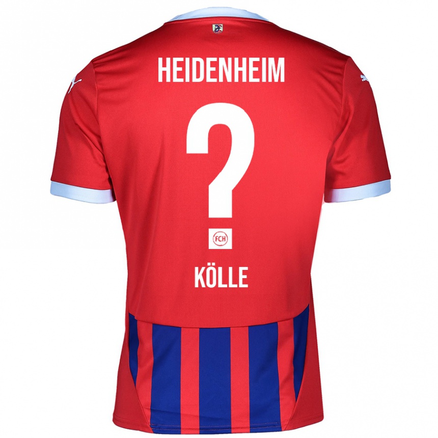 Kids Football Adam Kölle #0 Red Blue Home Jersey 2024/25 T-Shirt Uk