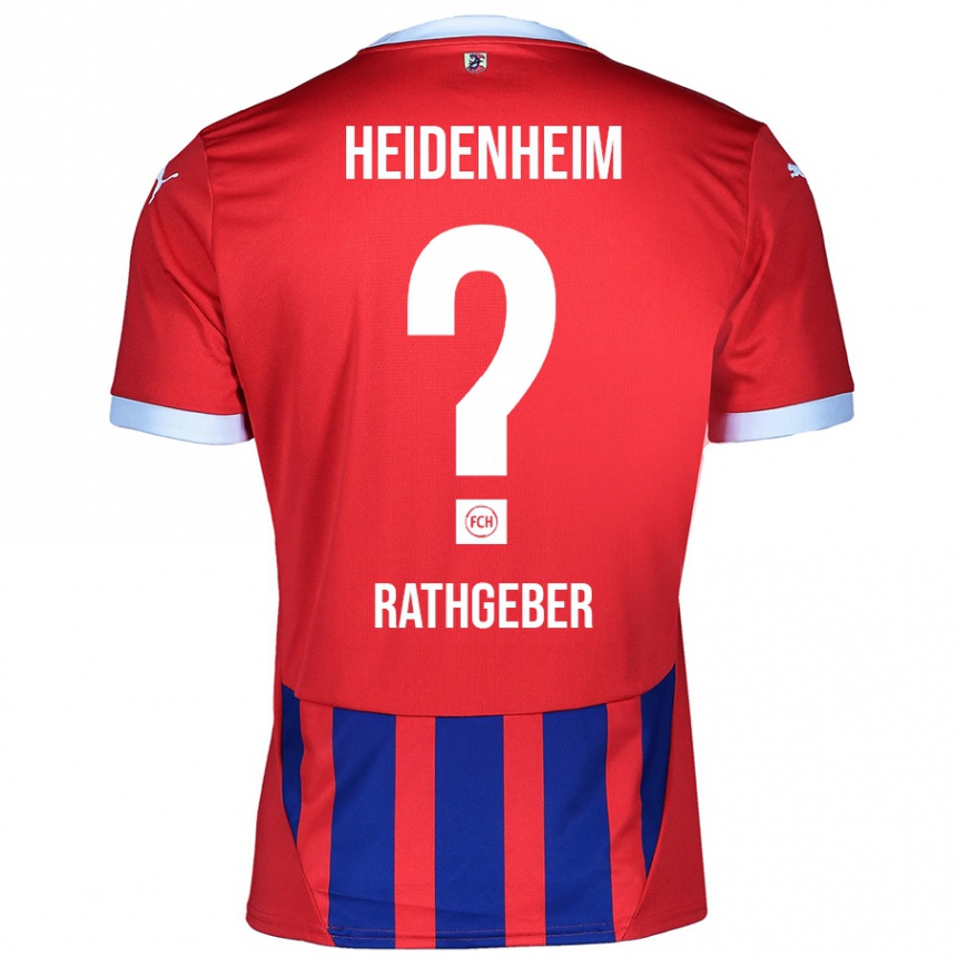 Kids Football Bernd Rathgeber #0 Red Blue Home Jersey 2024/25 T-Shirt Uk