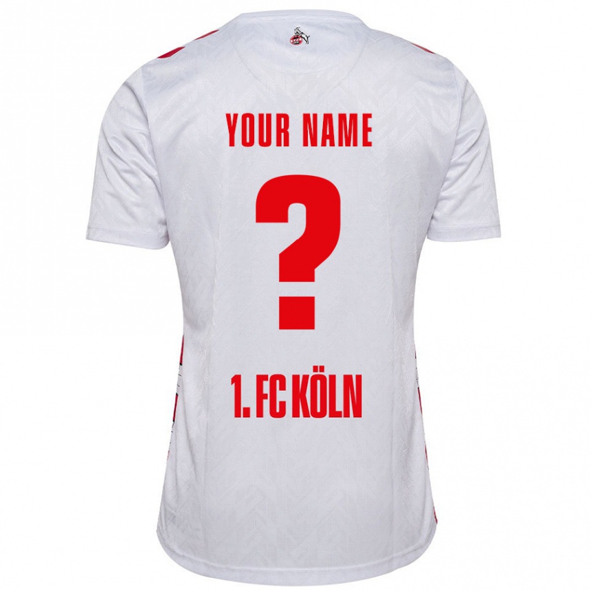 Kids Football Your Name #0 White Red Home Jersey 2024/25 T-Shirt Uk