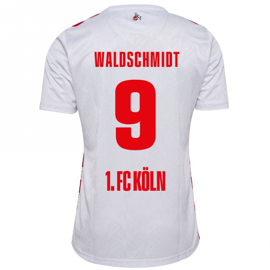 Kids Football Luca Waldschmidt #9 White Red Home Jersey 2024/25 T-Shirt Uk