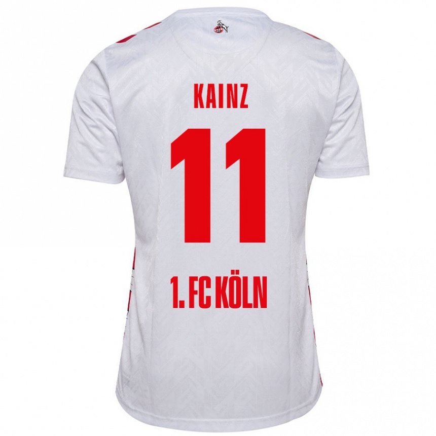 Kids Football Florian Kainz #11 White Red Home Jersey 2024/25 T-Shirt Uk