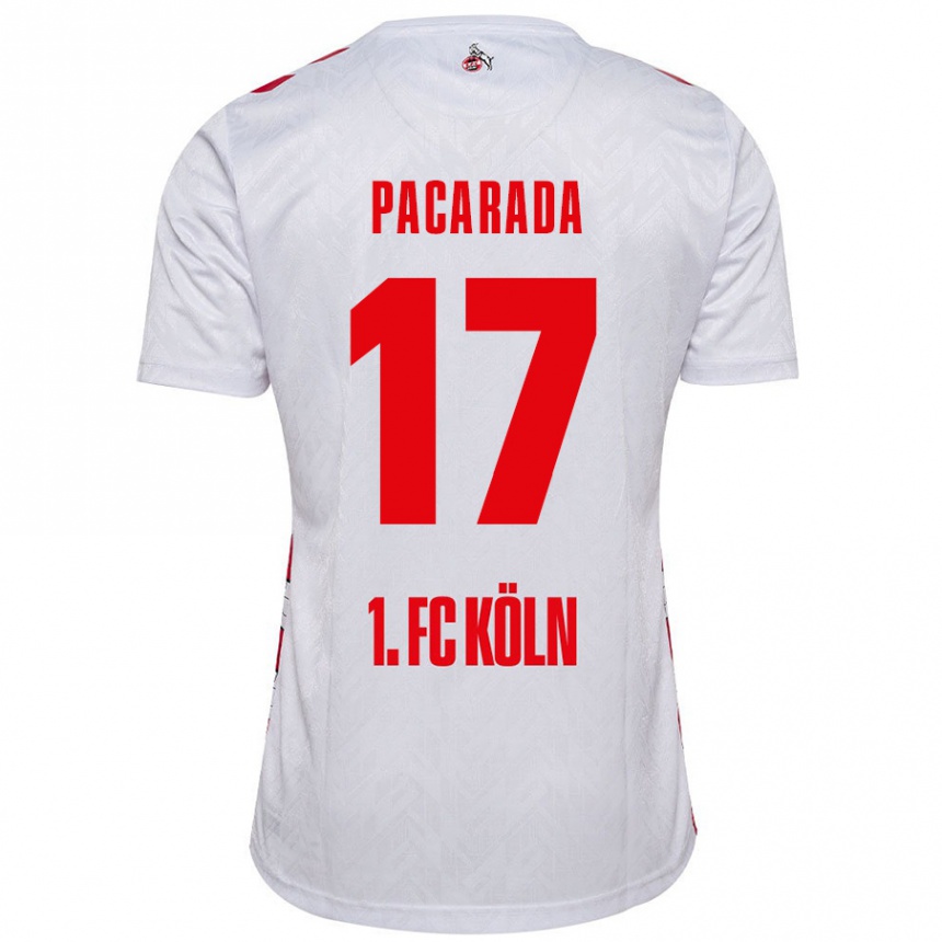 Kids Football Leart Paçarada #17 White Red Home Jersey 2024/25 T-Shirt Uk